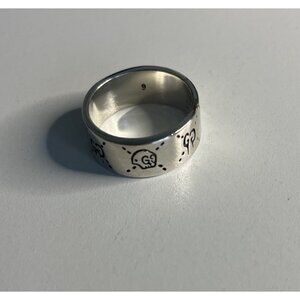 Gucci Ghost Men’s Sterling Silver 925 Ring Skulls Classic Sz 9 Made in Italy